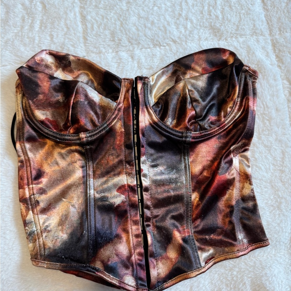 Metallic Corset Top